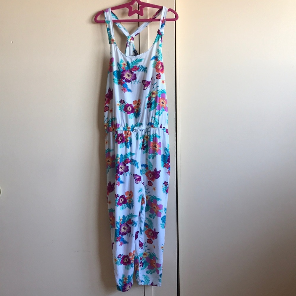 A floral jumpsuit/romper